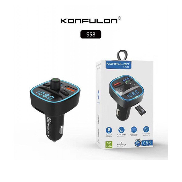 FM-модулятор Konfulon C58, Micro, Bluetooth, 2 USB, Quick Charge 3.0 - 7