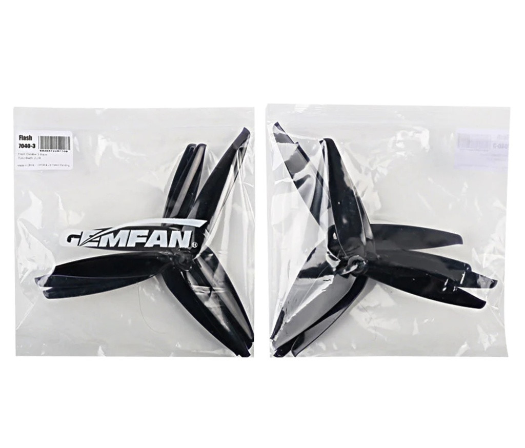 Пропелери Gemfan Flash 7040, 3 лопаті, набір CW - 2 шт, CCW - 2 шт - 12