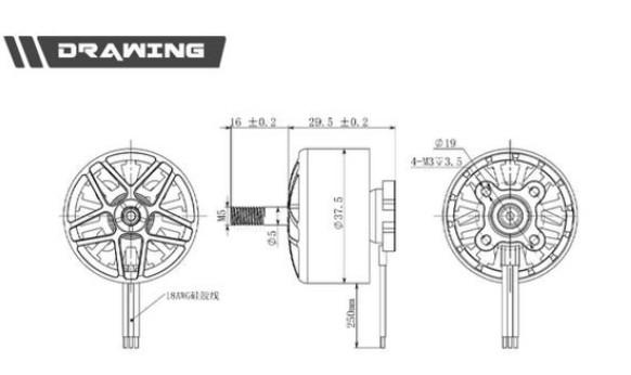 Електродвигун Axisflying AZ 3115, 900KV - 2