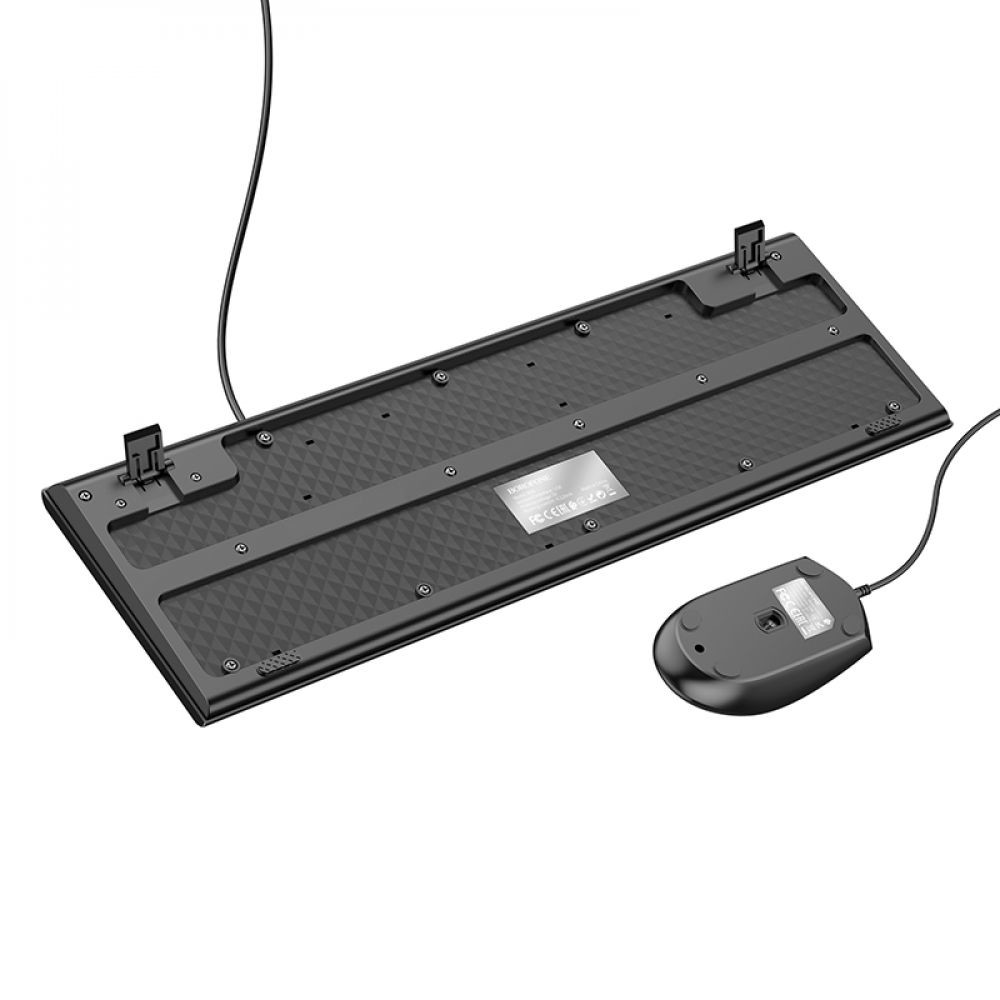 Провідна клавіатура і миша Borofone BG6 Black - 3