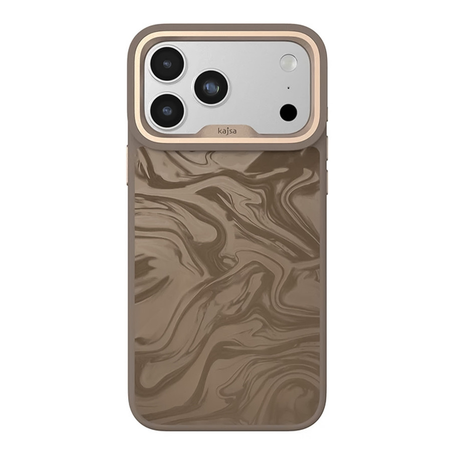 Чохол Kajsa Glamorous Collection Fluid Art with MagSafe для iPhone 17 Pro Max, Desert Gold - 1