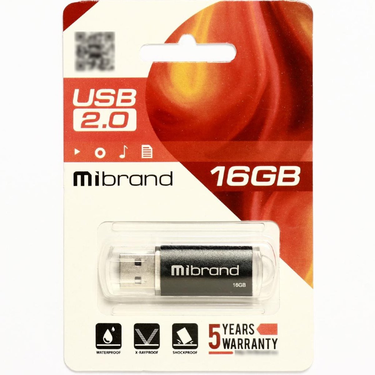 Флешка Mibrand USB 2.0 Cougar 16Gb Black - 1