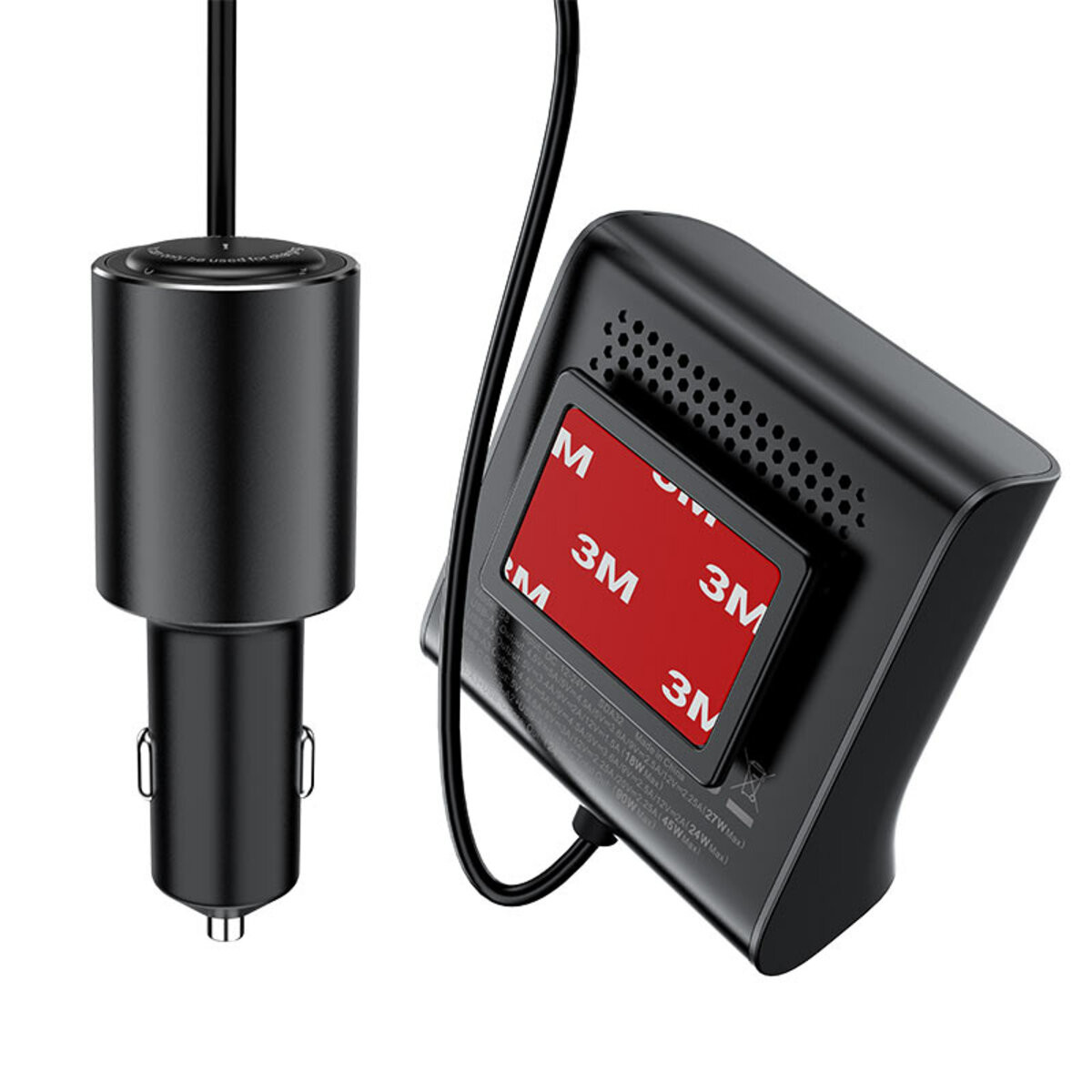Автомобільний зарядний пристрій Acefast B8 LCD Display, HUB Charger, Black - 2