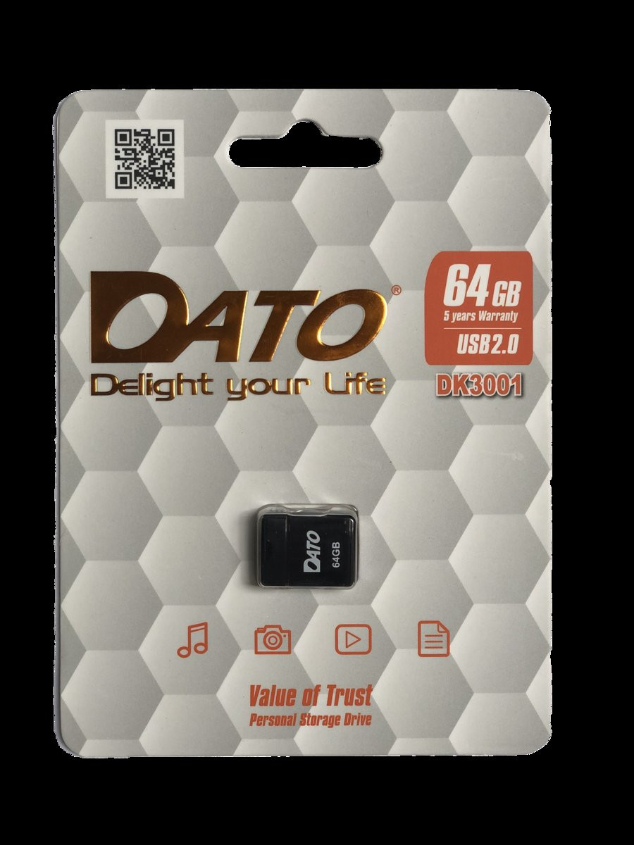 Flash DATO USB 2.0 DK3001 64Gb black - 1