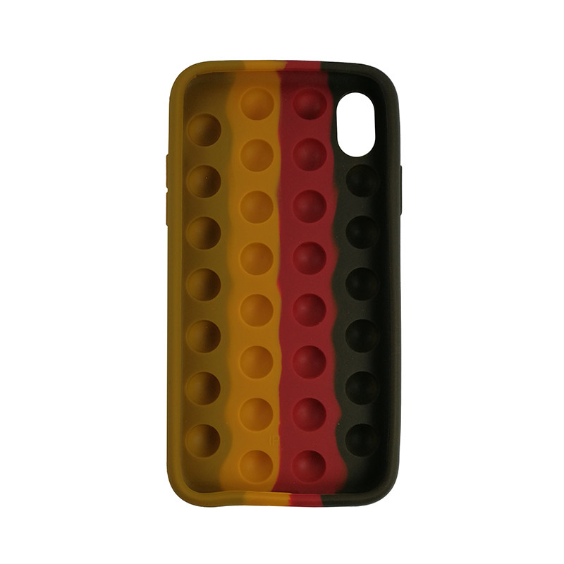 Чохол Pop it Silicon case iPhone X/XS Black+Red+Brown - 2