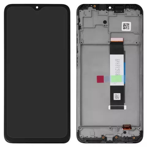 Дисплейний модуль для Xiaomi Poco M3, Redmi 9T, з рамкою, High Copy, Black - 1