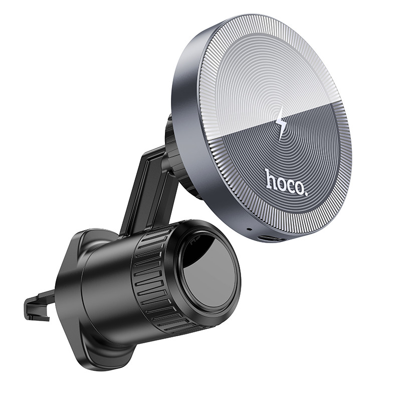 Автотримач Hoco HW6, Wireless Charging MagSafe, 15W, Dark Gray - 8
