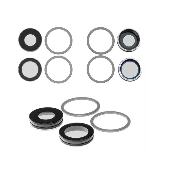 Скло камери для iPhone 11, з рамкою, комплект 4 шт., White - 1