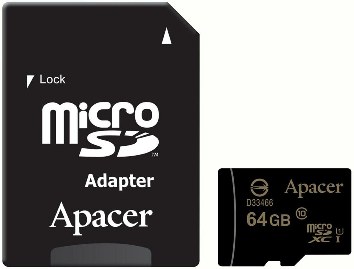 microSDXC (UHS-1) Apacer 64Gb class 10 (adapter SD) - 1