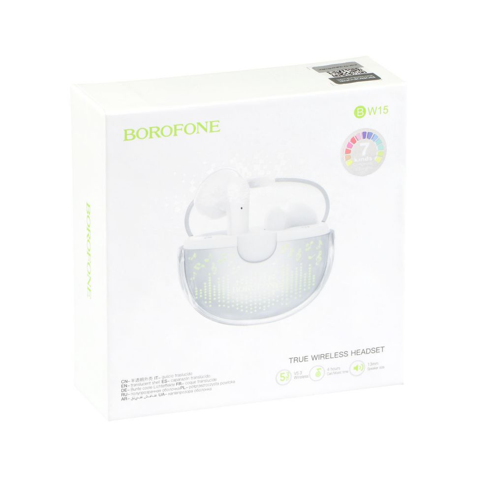 Безпровідна гарнітура Borofone BW15 White - 4