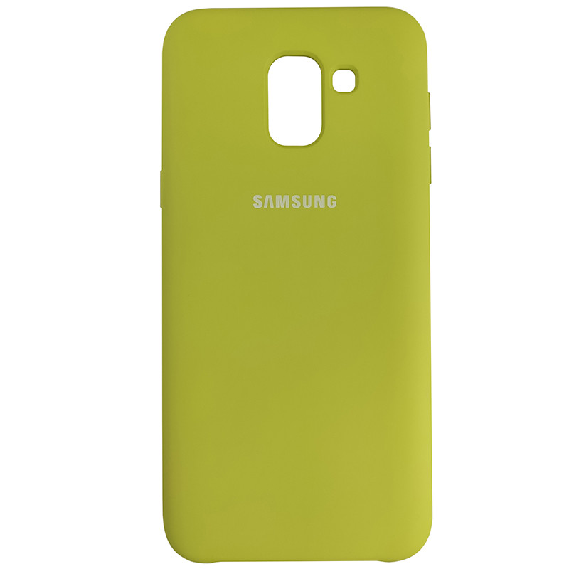 Чохол Silicone Case for Samsung J600 Yellow-Green (34) - 1