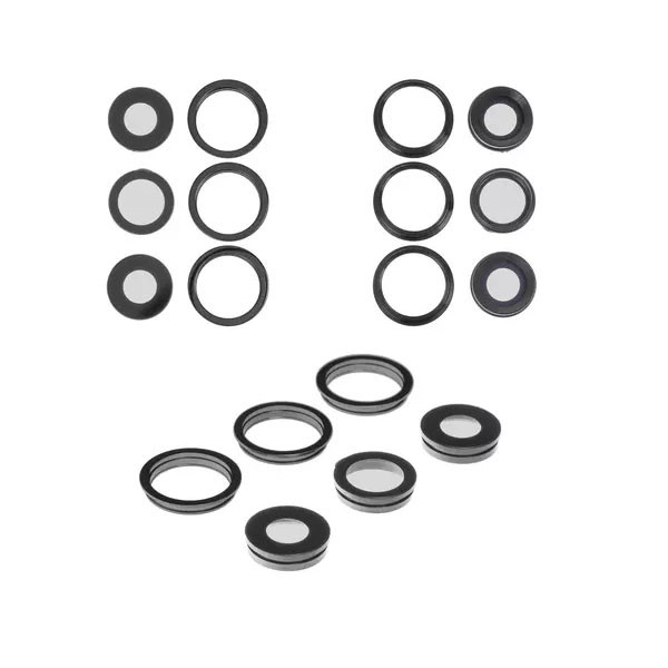 Скло камери для iPhone 11 Pro, з рамкою, комплект 6 шт.,Space Gray - 1