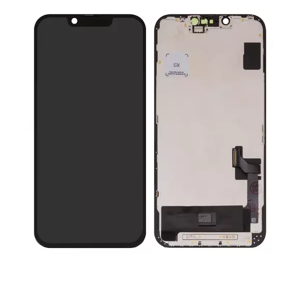 Дисплейний модуль для iPhone 14, High Copy, без мікросхеми, OLED, GX OEM hard, Black - 1