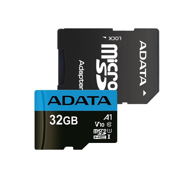 Карта пам'яті A-DATA Premier, 32Gb, microSDHC UHS-1, Class 10 A1, (adapter SD) - 1