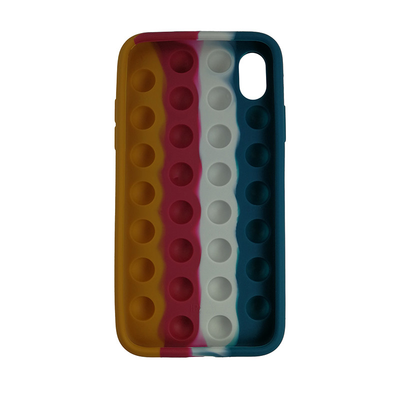 Чохол Pop it Silicon case iPhone XR Blue+White+Red - 2
