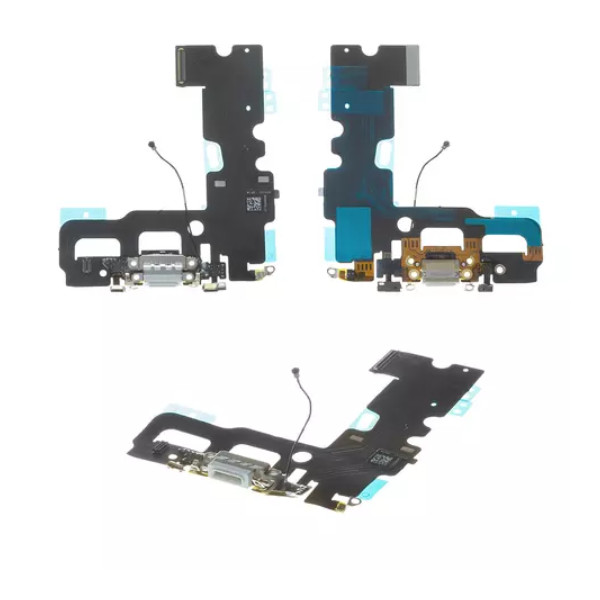 Шлейф для iPhone 7, із роз'ємом зарядки та мікрофоном, Copy, White - 1