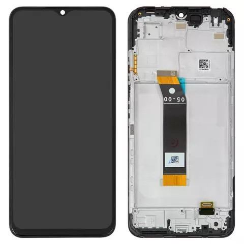 Дисплейний модуль для Xiaomi Redmi 10 5G, REV 05-00, з рамкою, Original PRC, Black - 1