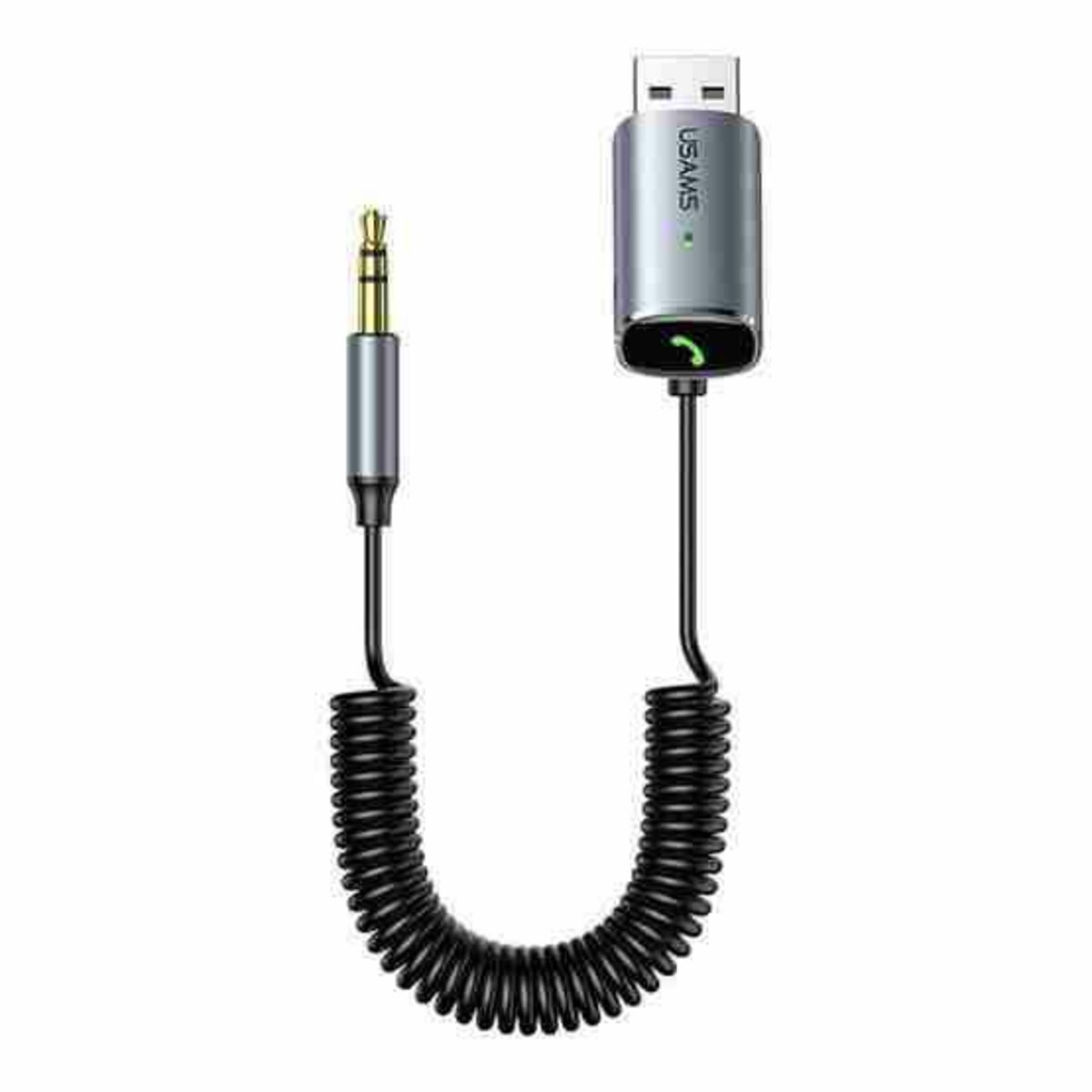 Bluetooth ресивер Usams US-SJ504 Aluminum Alloy Car Wireless Audio Receiver Silver - 1