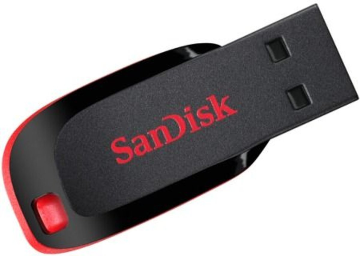 Flash SanDisk USB 2.0 Cruzer Blade 32Gb Black/Red - 3