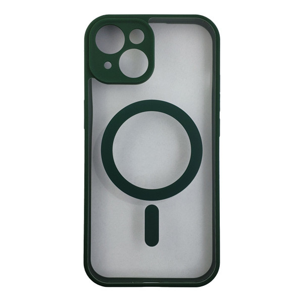 Чохол Transparante Case with MagSafe для iPhone 15 Green - 1