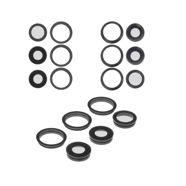 Скло камери для iPhone 11 Pro Max, з рамкою, комплект 6 шт., Space Gray - 1