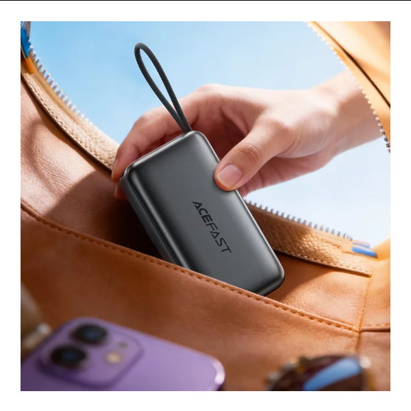 Універсальна мобільна батарея Acefast M32, 35W, Cable Type-C, 10000mAh, Metal Gray - 4