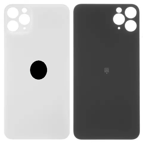Задня кришка для iPhone 11 Pro Max, Small Hole, Matte Silver - 1