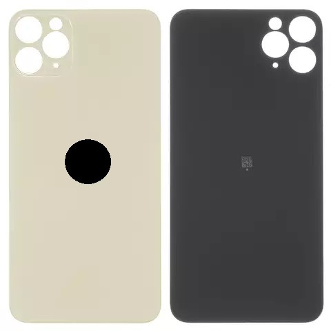 Задня кришка для iPhone 11 Pro Max, Original PRC, Big Hole, Matte Gold - 1