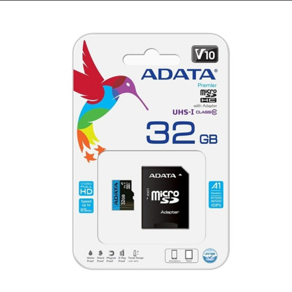 Карта пам'яті A-DATA Premier, 32Gb, microSDHC UHS-1, Class 10 A1, (adapter SD) - 2