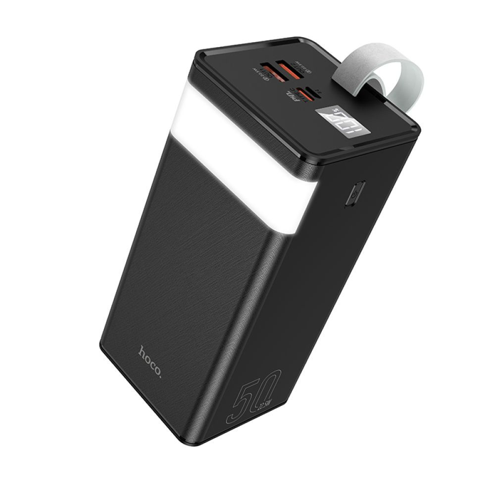 Універсальна мобільна батарея Hoco J86A Powermaster, QC3.0 22.5W, 50000 mAh, Black - 1