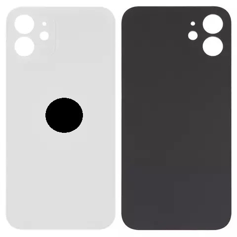 Задня кришка для iPhone 12, Original PRC, Big Hole, White - 1