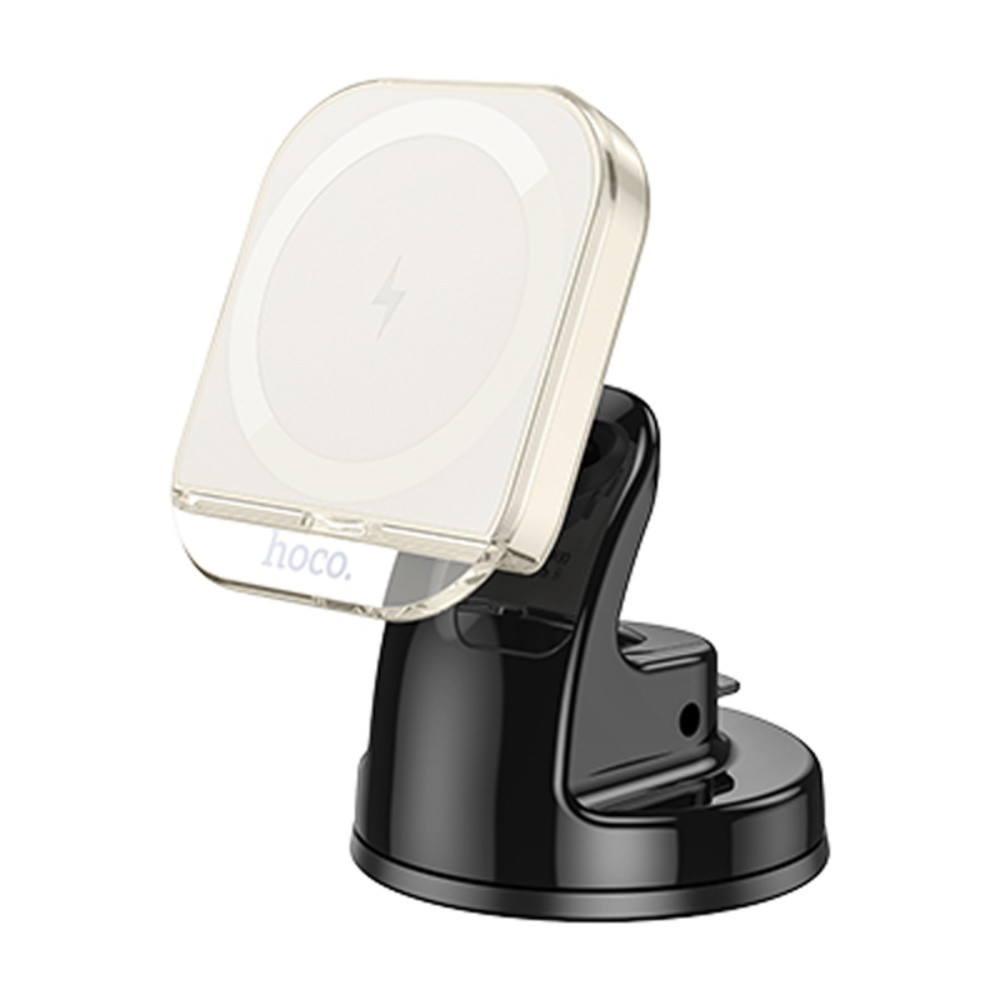 Автотримач Hoco HW18, Wireless Charging MagSafe, 15W, White - 1