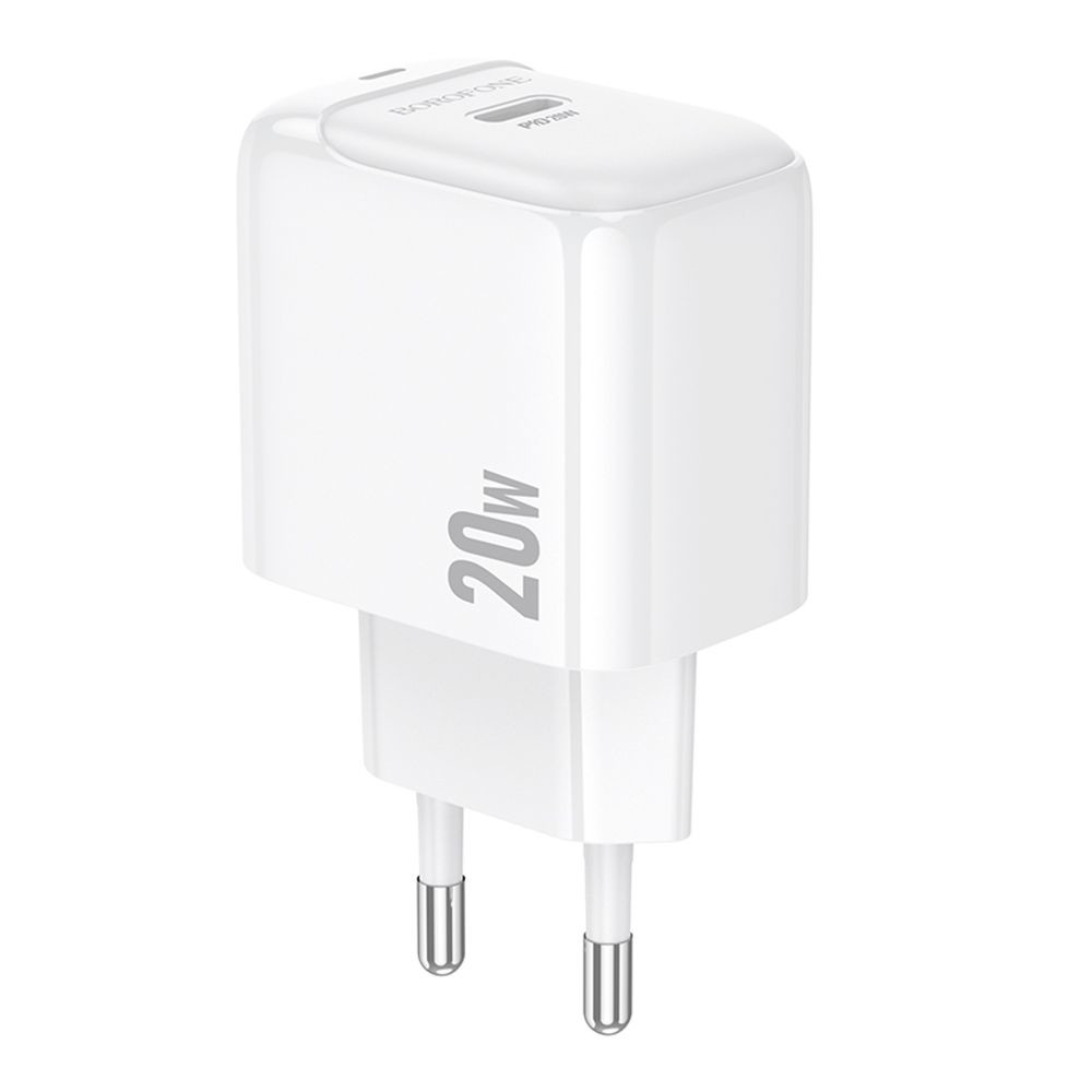 Мережевий зарядний пристрій Borofone BAS43A, PD 20W, QC 3.0, White - 10