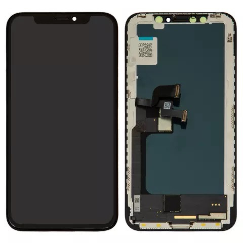 Дисплейний модуль для iPhone X, High Copy, OLED, GW, Black - 1