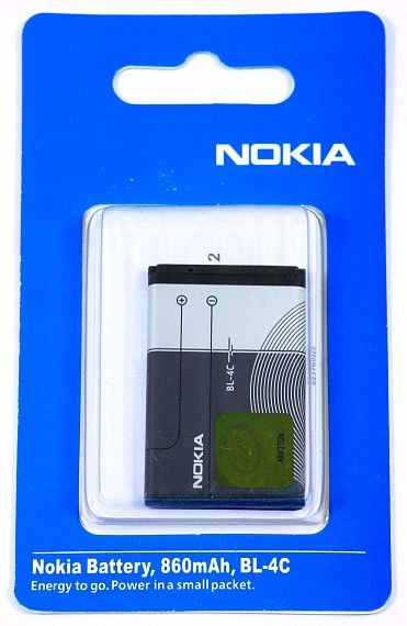 Акумулятор Original Nokia BL-4C (890 mAh) - 2