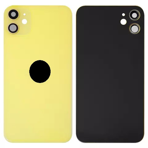 Задня кришка для iPhone 11, зі склом камери, Small Hole, Yellow - 1