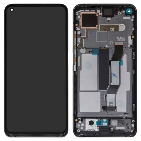 Дисплейний модуль для Xiaomi Mi 10T, Mi 10T Pro, з рамкою, OriginalPRC, Cosmic Black - 1