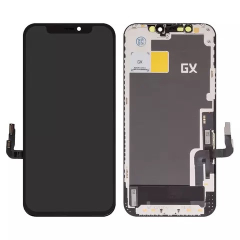 Дисплейний модуль для iPhone 12, iPhone 12 Pro, Copy, (TFT), GX, Black - 1