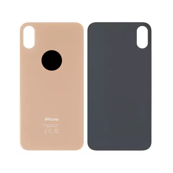 Задня панель корпуса для iPhone XS Max, золотиста, не потрібно знімати скло камери, big hole - 1