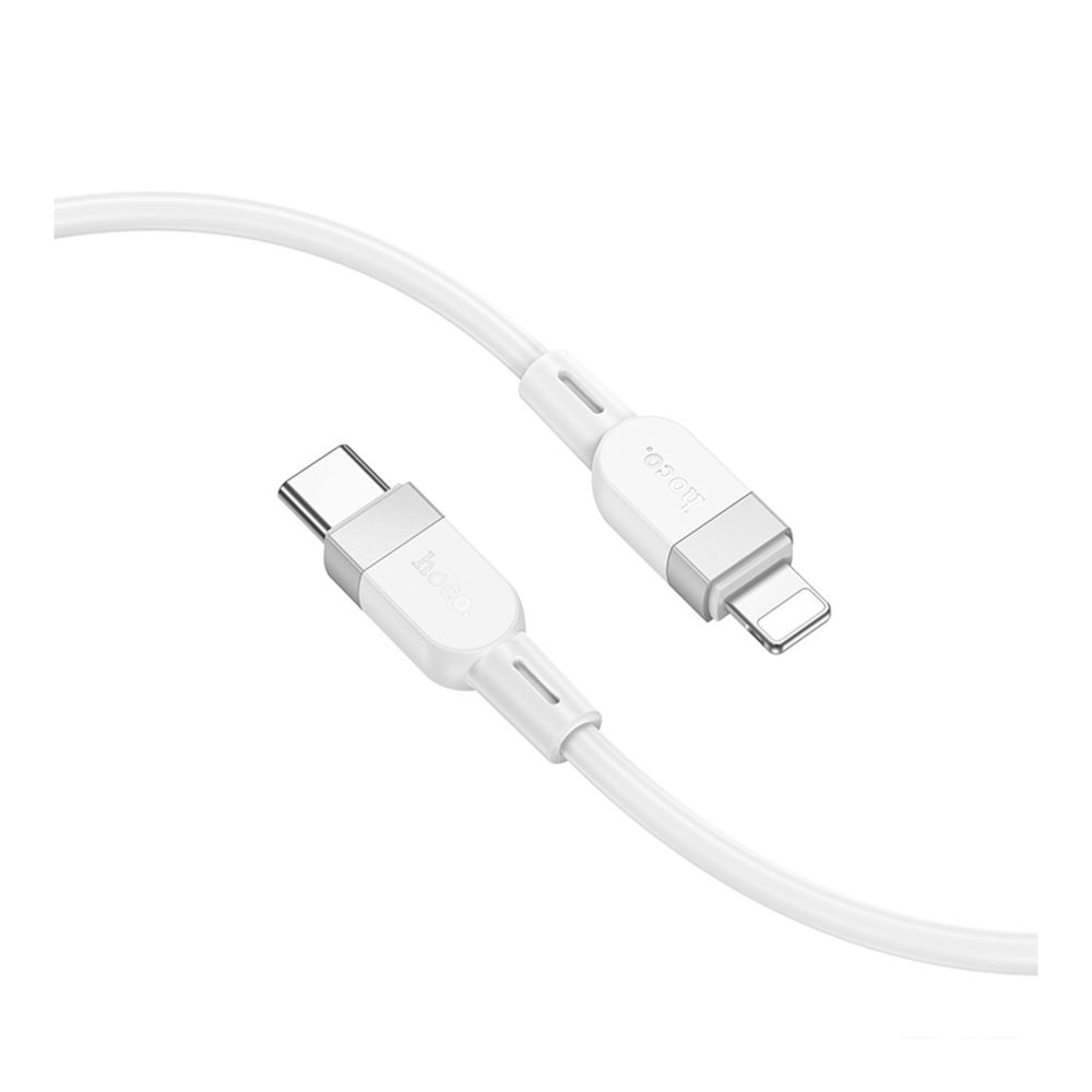 Кабель Hoco X109 Silicone, Type-C to Lightning, PD 27W, 1m, White - 6