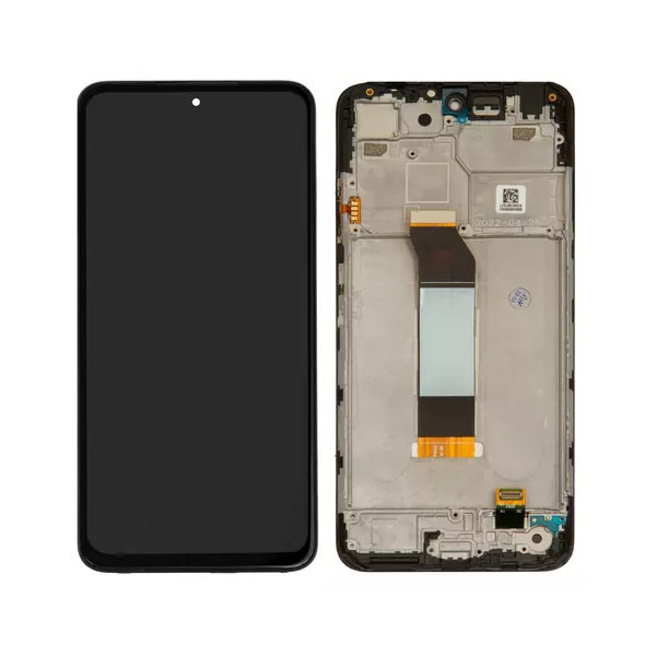 Дисплейний модуль для Xiaomi Poco M3 Pro, Redmi Note 10 5G, з рамкою, High Copy, Black - 1