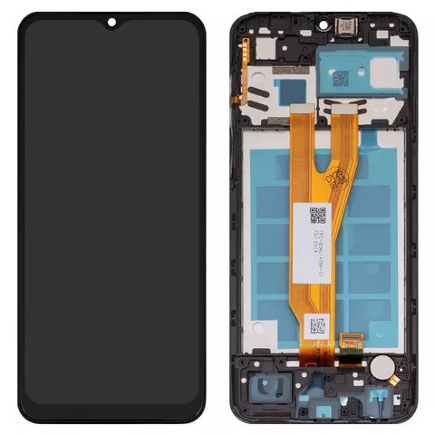 Дисплейний модуль для Samsung A032 Galaxy A03 Core, з рамкою, Service Pack, Black - 1