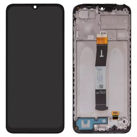 Дисплейний модуль для Xiaomi Poco C40, Redmi 10C, з рамкою, High Copy, Black - 1