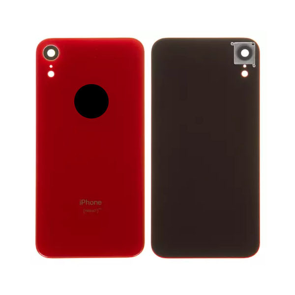 Задня панель корпуса для iPhone XR, червона, із склом камери, small hole - 1