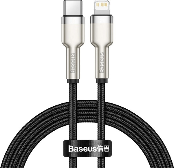 Кабель Baseus Cafule Metal Data Cable Type-C to Lightning PD 20W 1m Black - 1