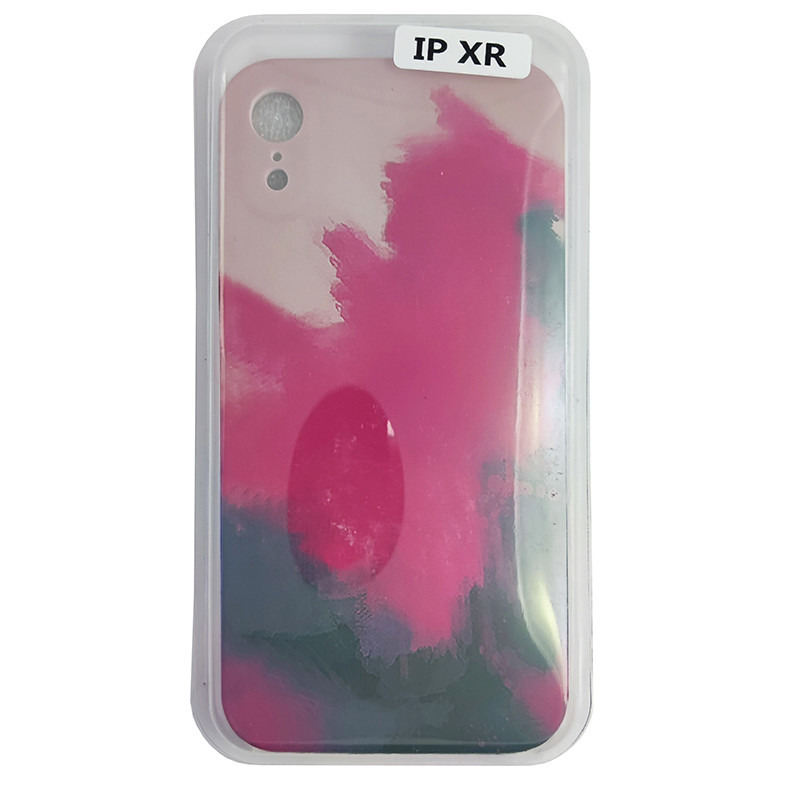Чохол Silicone Water Print iPhone XR Mix Color Red - 1
