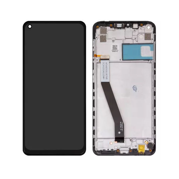 Дисплейний модуль для Xiaomi Redmi 10X 4G, Redmi Note 9, з рамкою, Service Pack, Black - 1