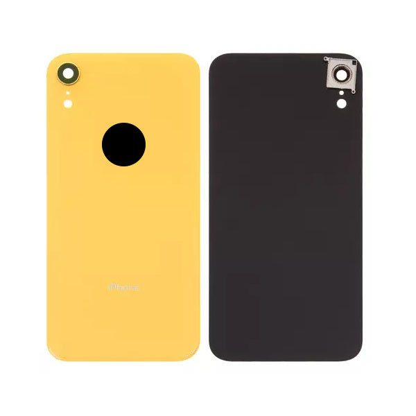 Задня панель корпуса для iPhone XR, жовта, із склом камери, small hole - 1
