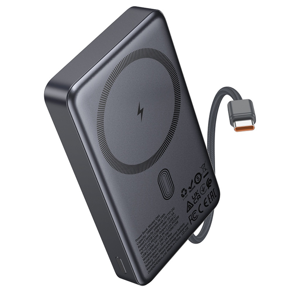 Універсальна мобільна батарея Hoco Q44, 10000mAh, PD 20W, Super Fast Charge, Gray - 8