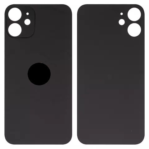 Задня кришка для iPhone 12 mini, Original PRC, Big Hole, Black - 1